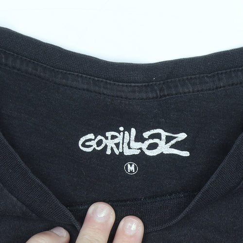 Gorillaz Mens Black Graphic Short Sleeve Cotton T-Shirt M Music Band