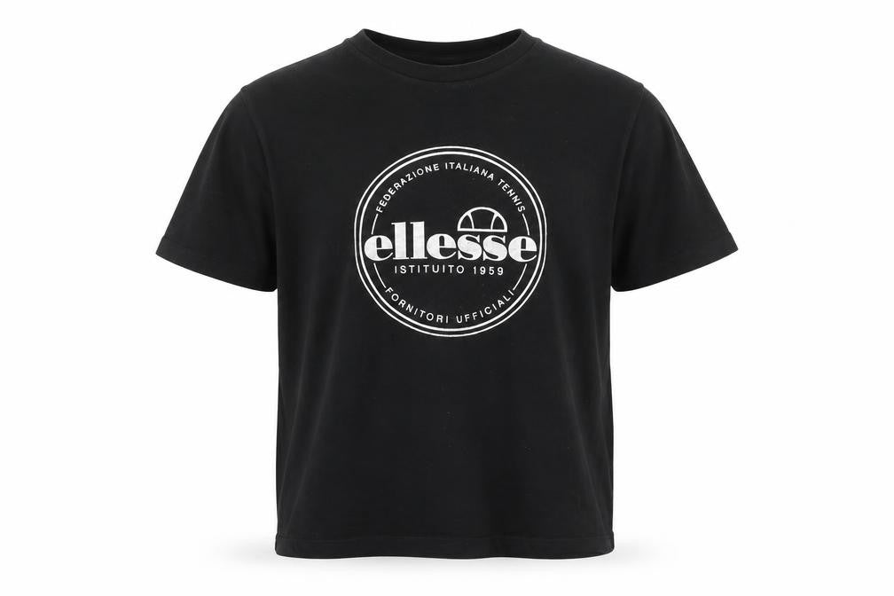 Ellesse Men's Black Short Sleeve Cotton Logo T-Shirt Size S