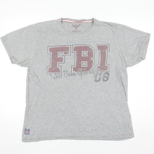 America's Legacy Men's Grey FBI Graphic T-Shirt Size XL