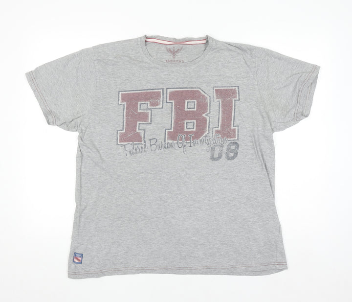 America's Legacy Men's Grey FBI Graphic T-Shirt Size XL