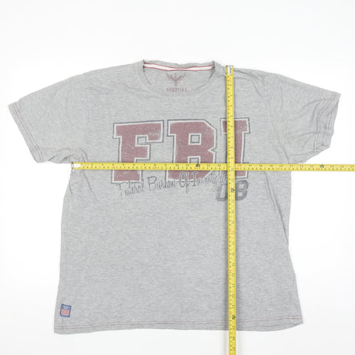 America's Legacy Men's Grey FBI Graphic T-Shirt Size XL