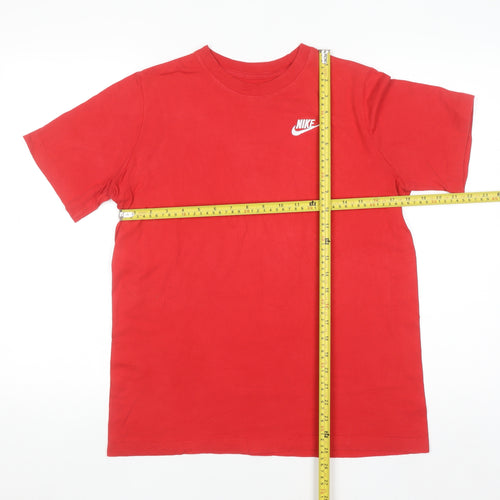 Nike Men's Red Cotton Crew Neck Short Sleeve T-Shirt XL