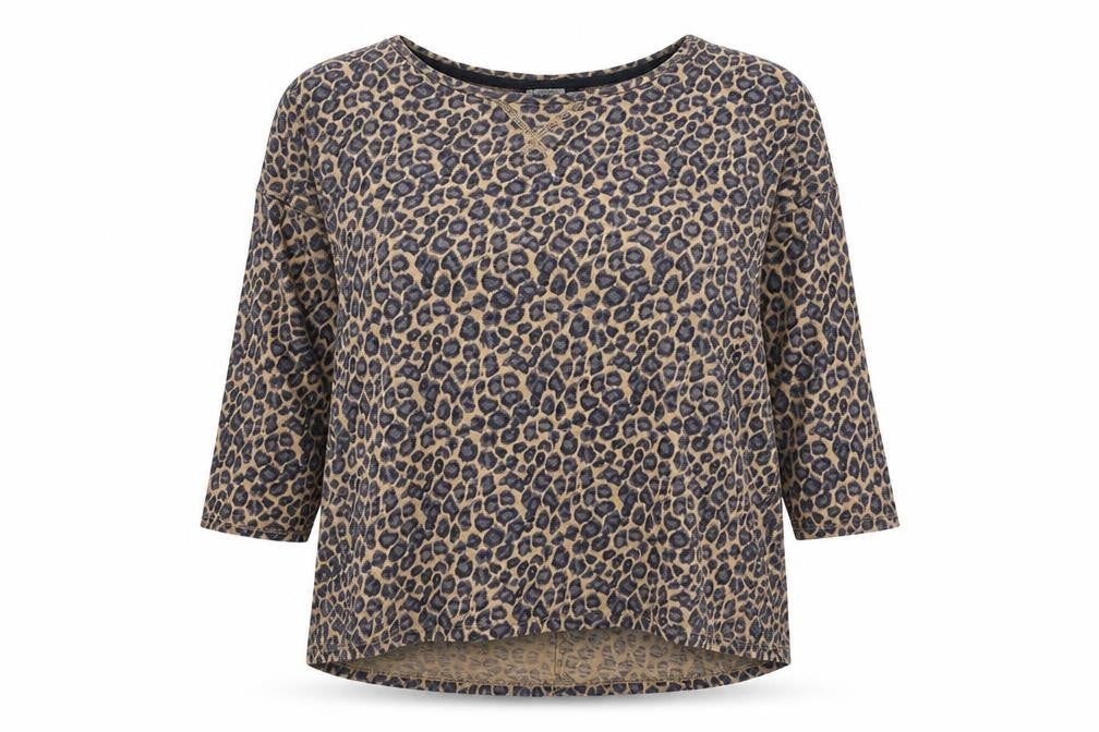 Front view of Next Women’s Brown Leopard Print Jersey T-Shirt, size UK 16