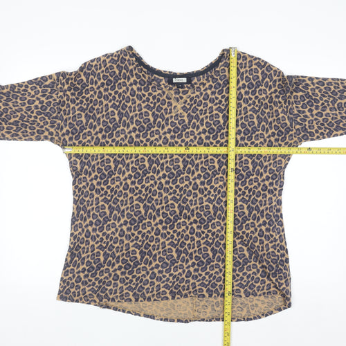 Next Women’s Brown Leopard Print Jersey T-Shirt Size 16
