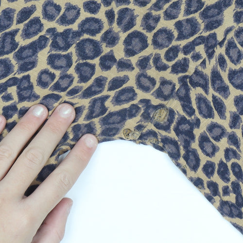 Next Women’s Brown Leopard Print Jersey T-Shirt Size 16