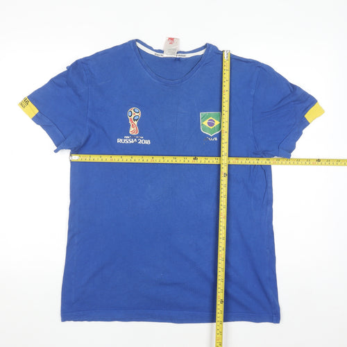FIFA World Cup Russia 2018 Brazil Blue Men's Small Short Sleeve T-Shirt