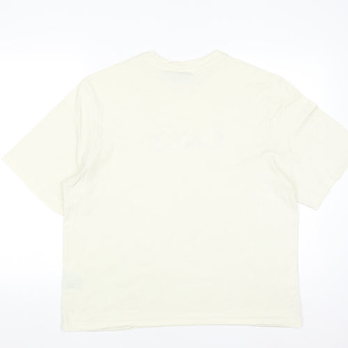 Lazy Oaf Men's Beige Graphic Cotton T-Shirt Size L