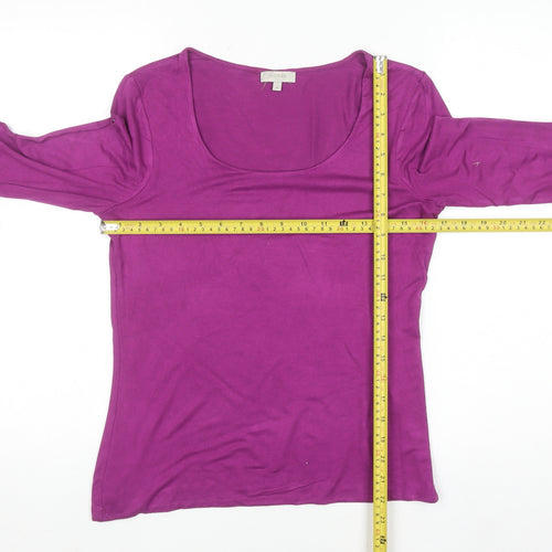 Hobbs Women’s Purple Long Sleeve Scoop Neck Jersey Top M