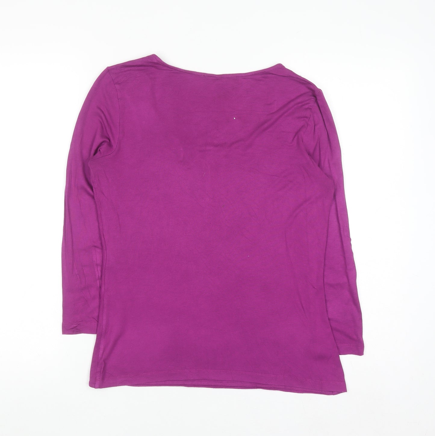 Hobbs Women’s Purple Long Sleeve Scoop Neck Jersey Top M