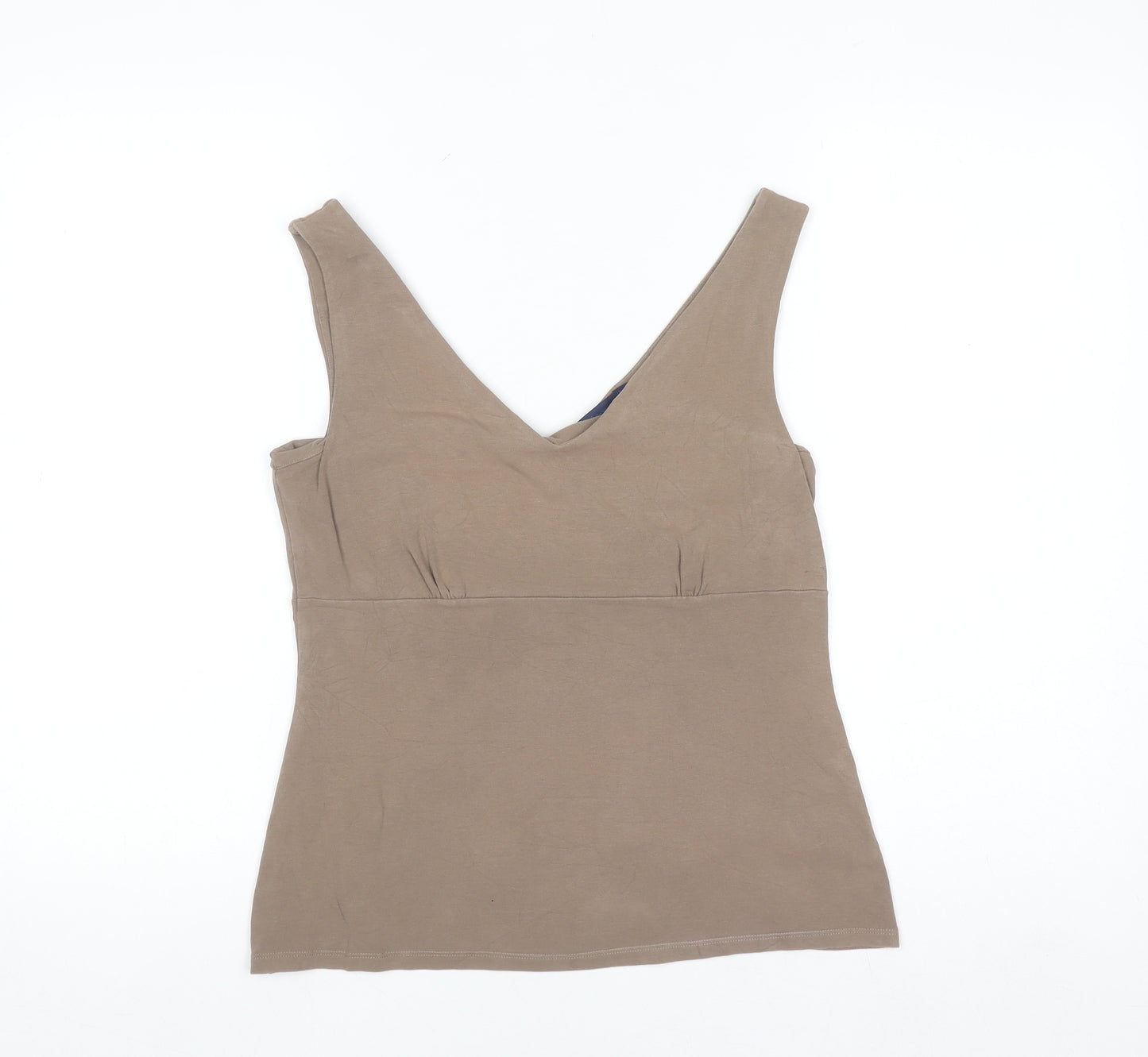Boden Women’s Beige Cotton Elastane Camisole Vest Top Size 14