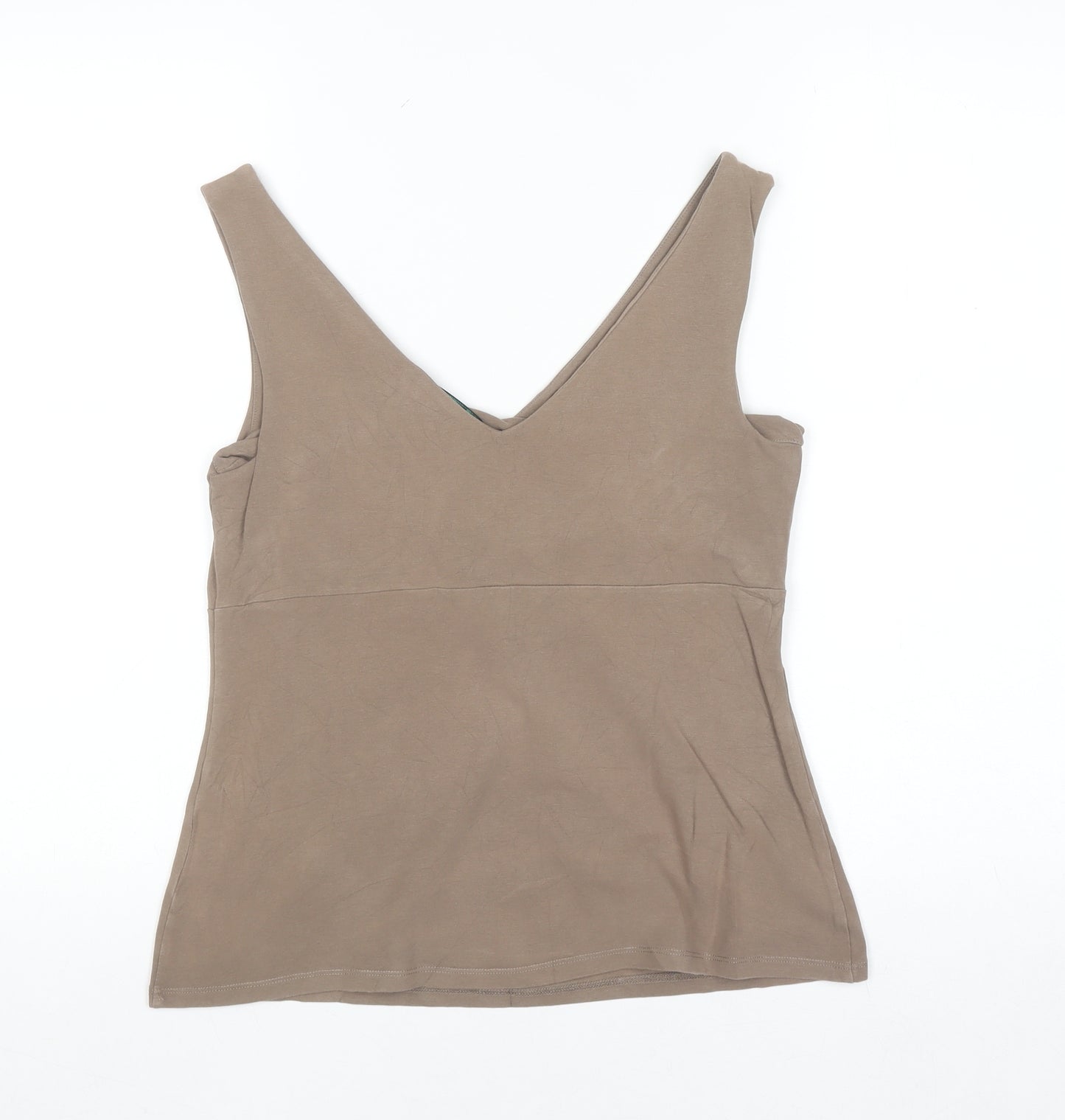 Boden Women’s Beige Cotton Elastane Camisole Vest Top Size 14