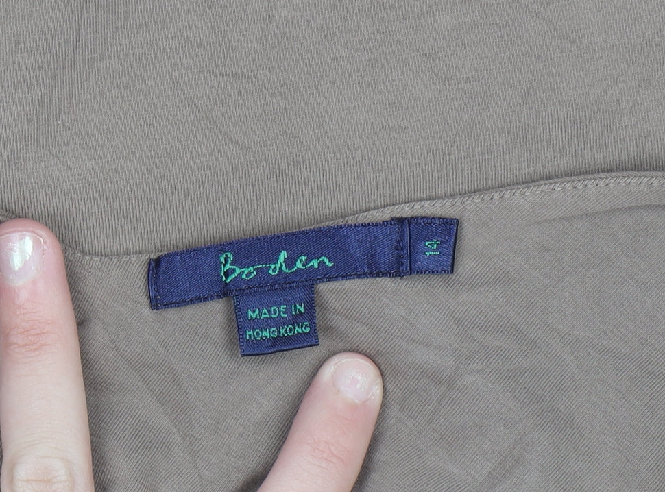 Boden Women’s Beige Cotton Elastane Camisole Vest Top Size 14