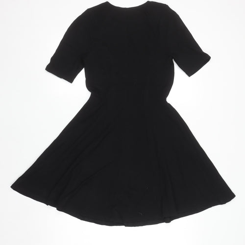 River Island Womens Black Size 10 Fit & Flare Knee Length Dress