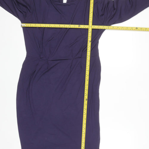 Kilian Kerner Senses Women's Purple Bodycon Knee Length Dress Size M