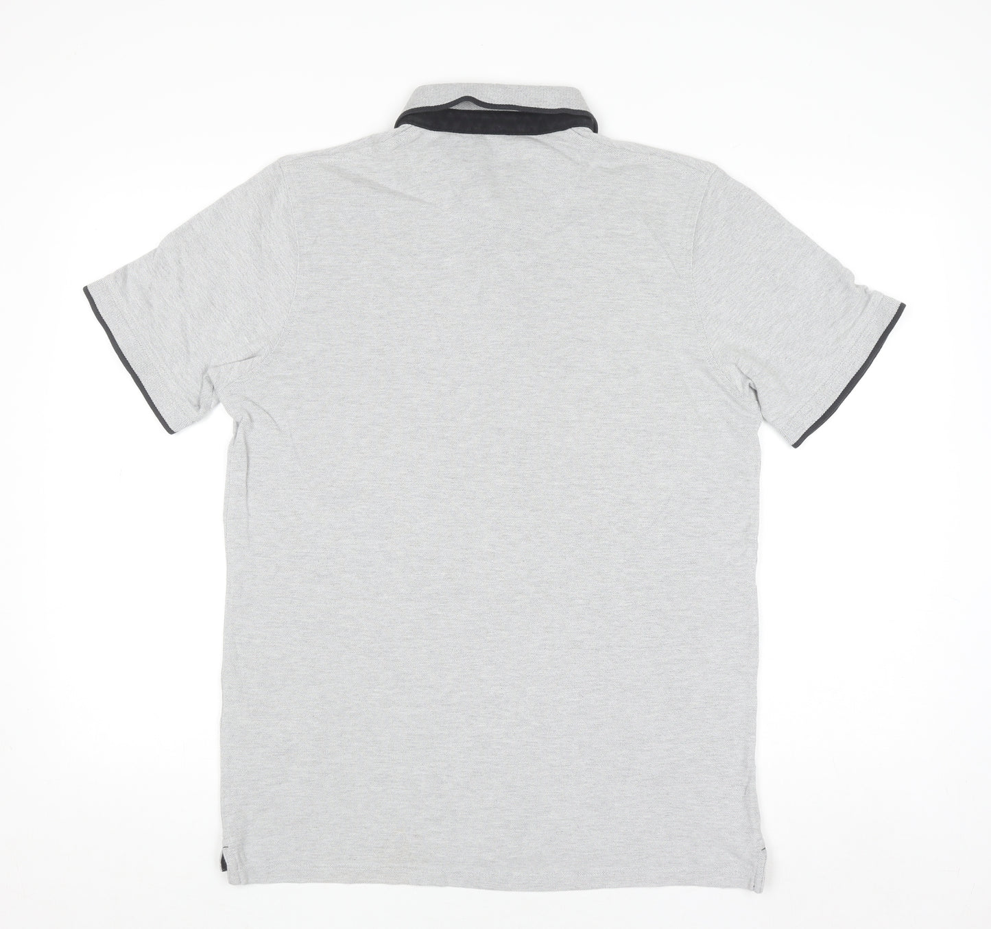 Jack & Jones Premium Men's Grey Cotton Polo Shirt Size L