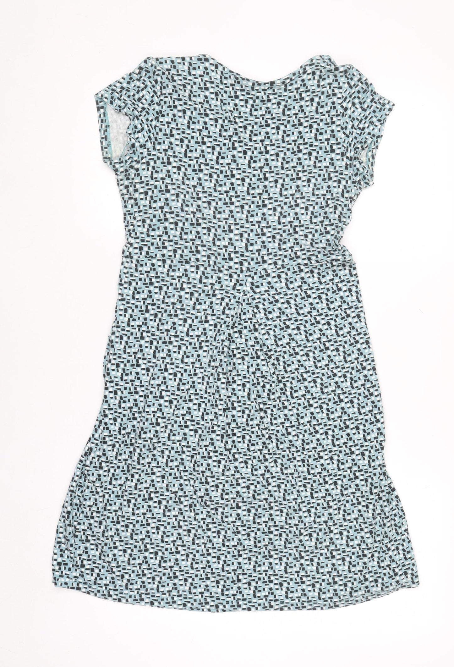 JoJo Maman Bébé Women Blue Geometric Wrap Dress Size S