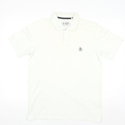 Original Penguin Men’s Ivory Cotton Polo Shirt Size L