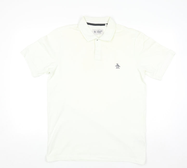 Original Penguin Men’s Ivory Cotton Polo Shirt Size L