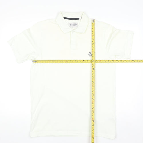 Original Penguin Men’s Ivory Cotton Polo Shirt Size L