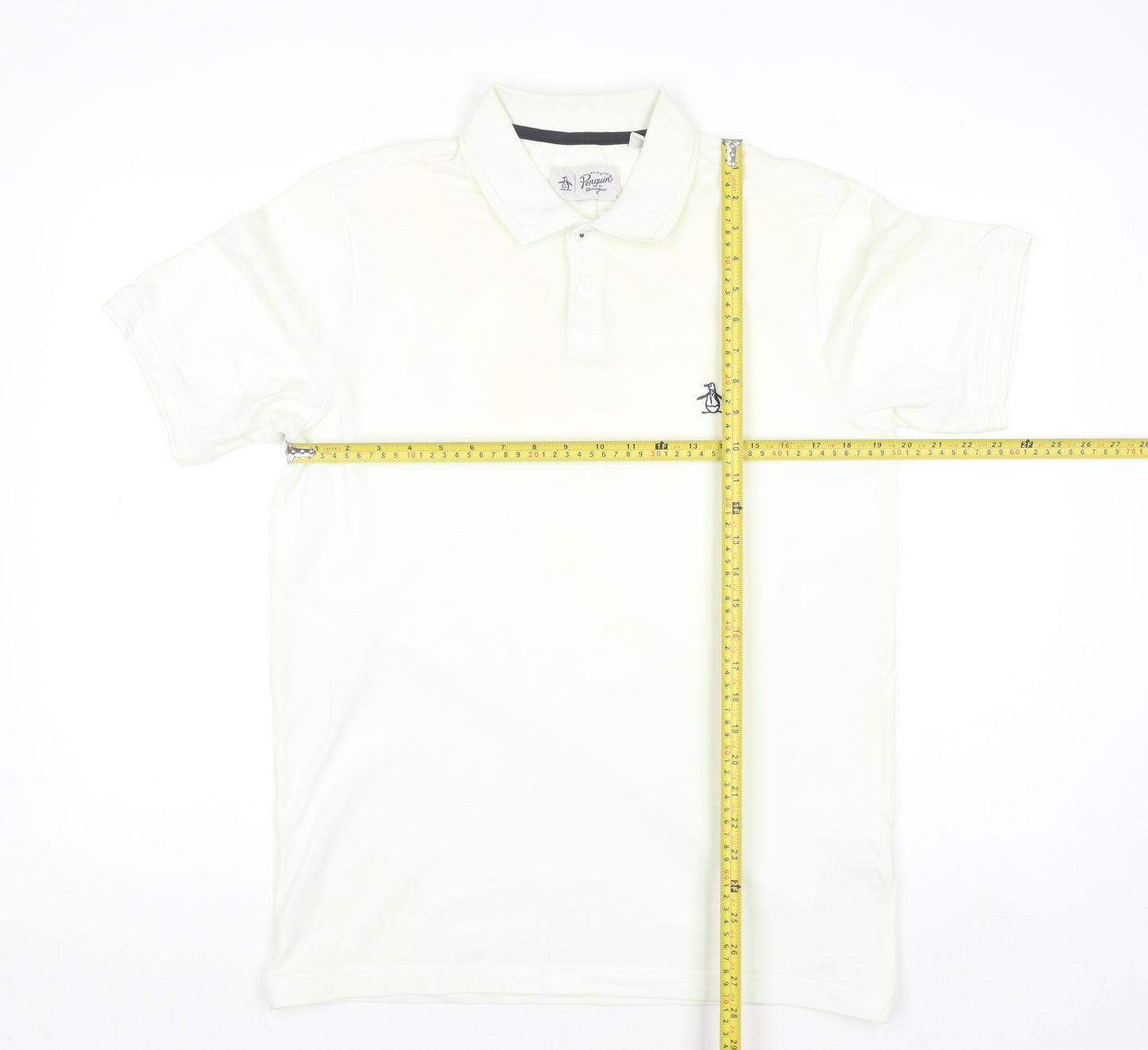 Original Penguin Men’s Ivory Cotton Polo Shirt Size L
