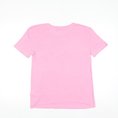Marks and Spencer Women’s Pink Glitter Vacation T-Shirt Size 6
