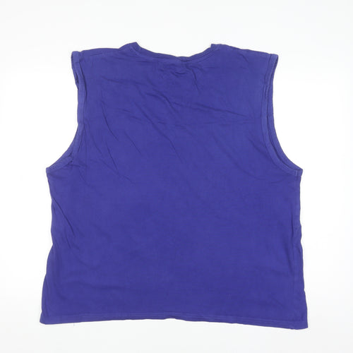 Pierre Cardin Men's Blue 2XL Sleeveless Cotton Top