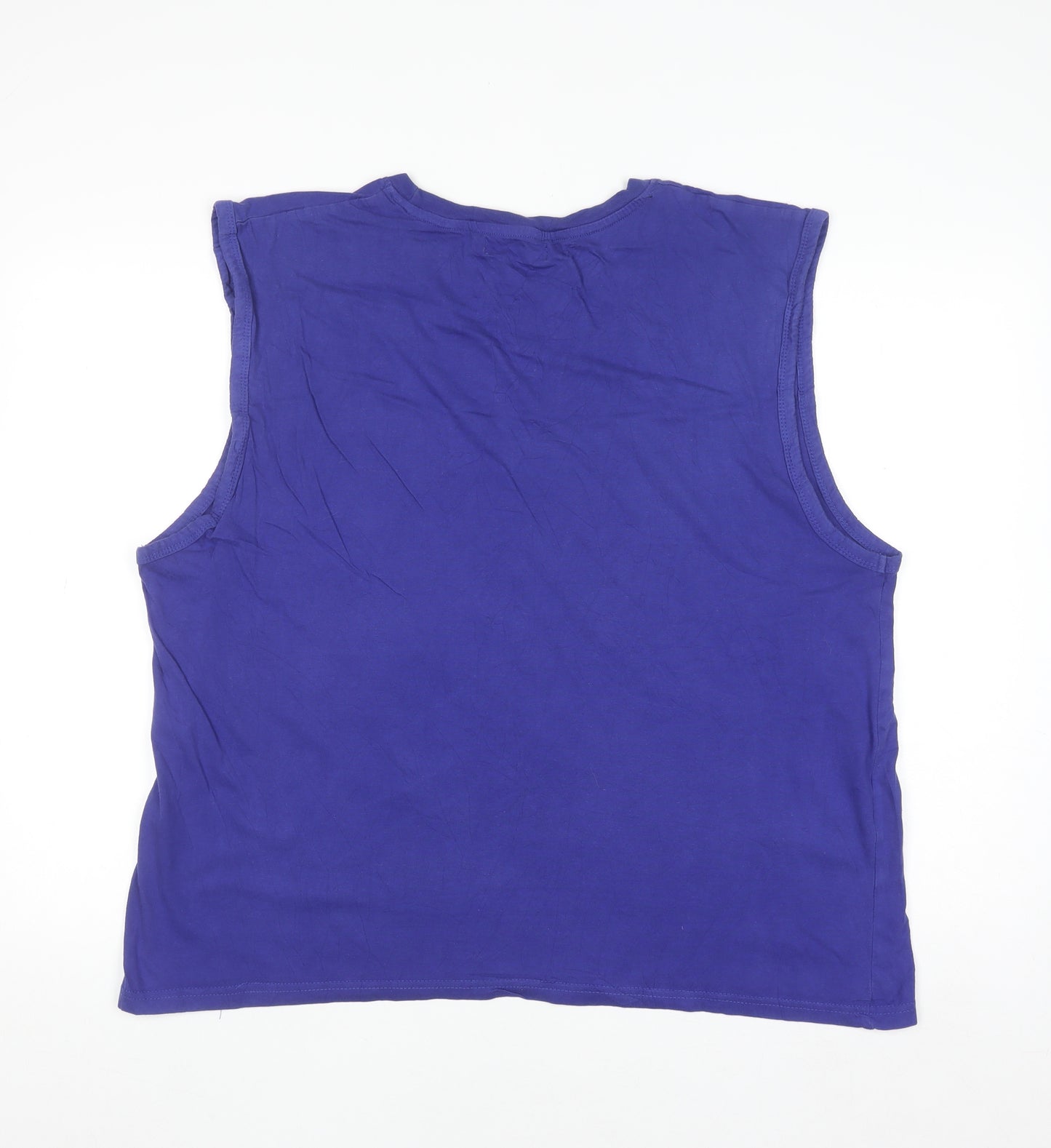Pierre Cardin Men's Blue 2XL Sleeveless Cotton Top