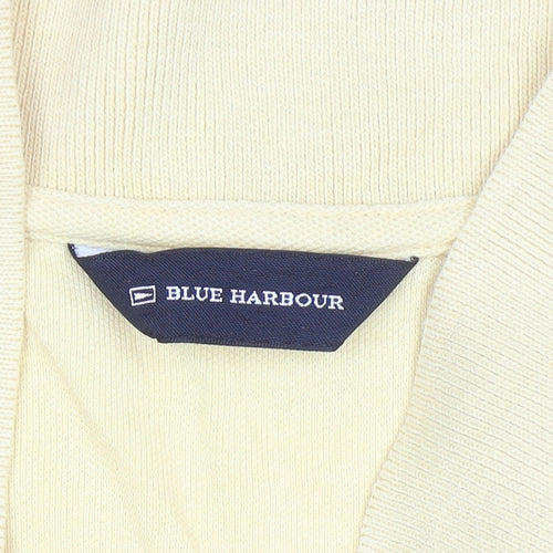 Marks and Spencer Blue Harbour Men's Yellow Cotton Polo Shirt XL