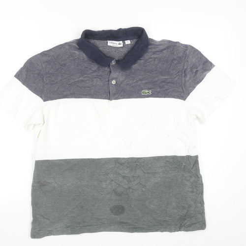 Lacoste Men's Multicoloured Cotton Regular Fit Polo Shirt XL
