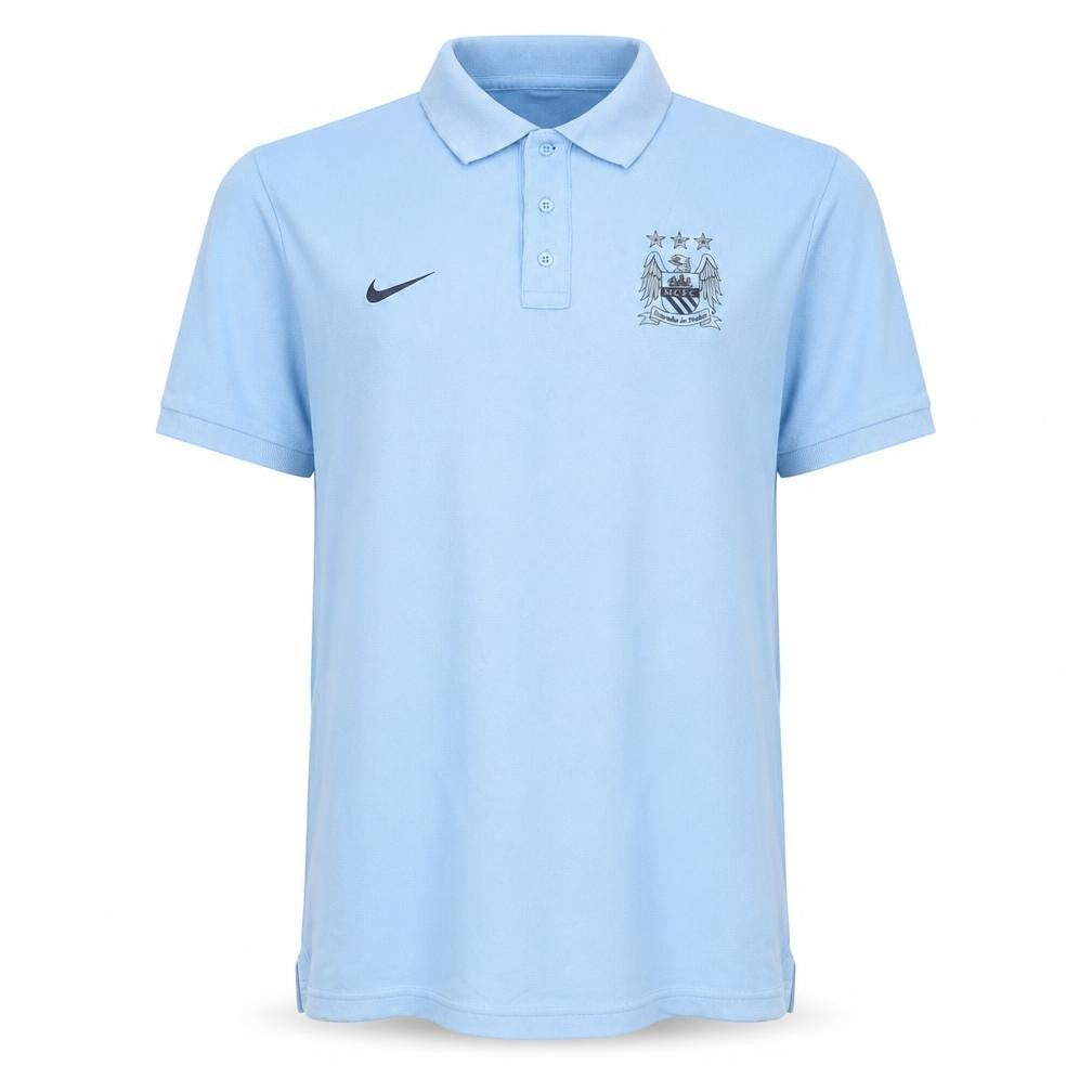 Nike Men’s Blue Football Polo Shirt L Manchester City