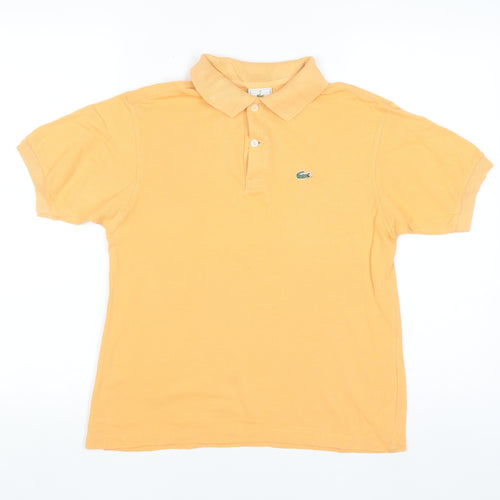 Lacoste Women’s Yellow Polo Shirt Size 14 Cotton Short Sleeve Casual