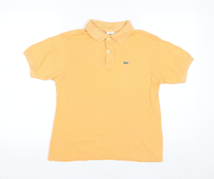 Lacoste Women’s Yellow Polo Shirt Size 14 Cotton Short Sleeve Casual