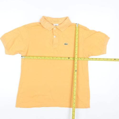 Lacoste Women’s Yellow Polo Shirt Size 14 Cotton Short Sleeve Casual