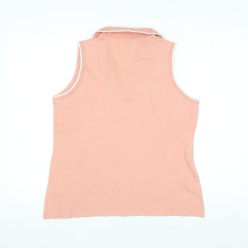 Maine New England Women's Pink Sleeveless Polo Top Size 16