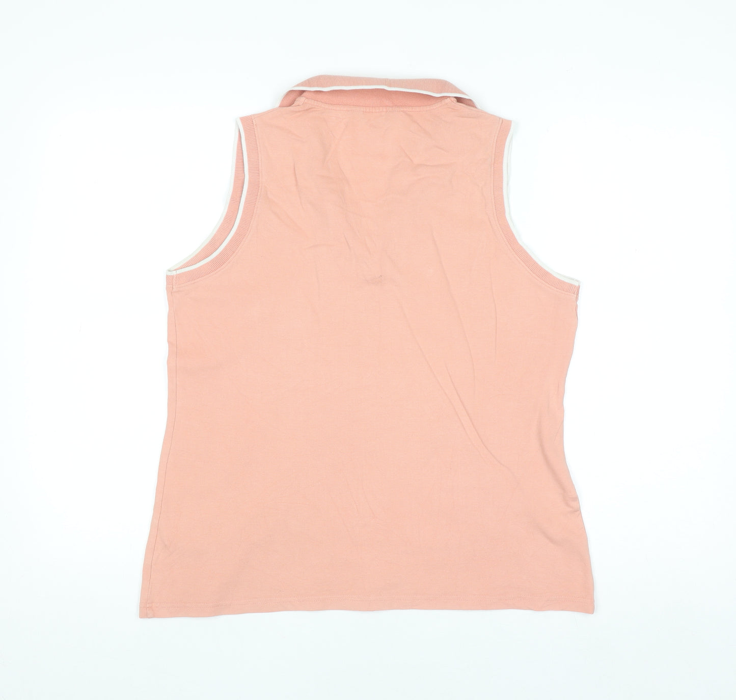 Maine New England Women's Pink Sleeveless Polo Top Size 16