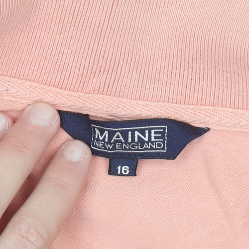 Maine New England Women's Pink Sleeveless Polo Top Size 16