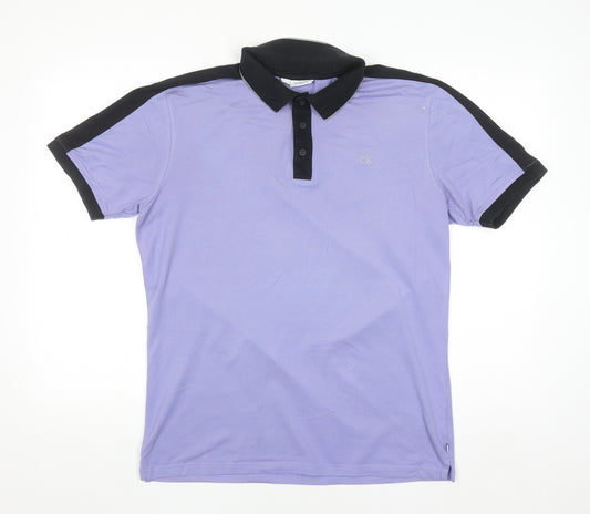 Calvin Klein Golf Men's Purple Black Polo Shirt Size M