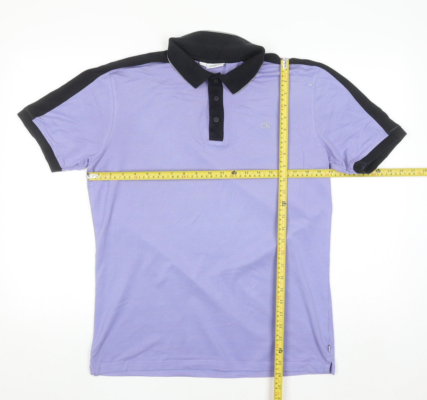 Calvin Klein Golf Men's Purple Black Polo Shirt Size M