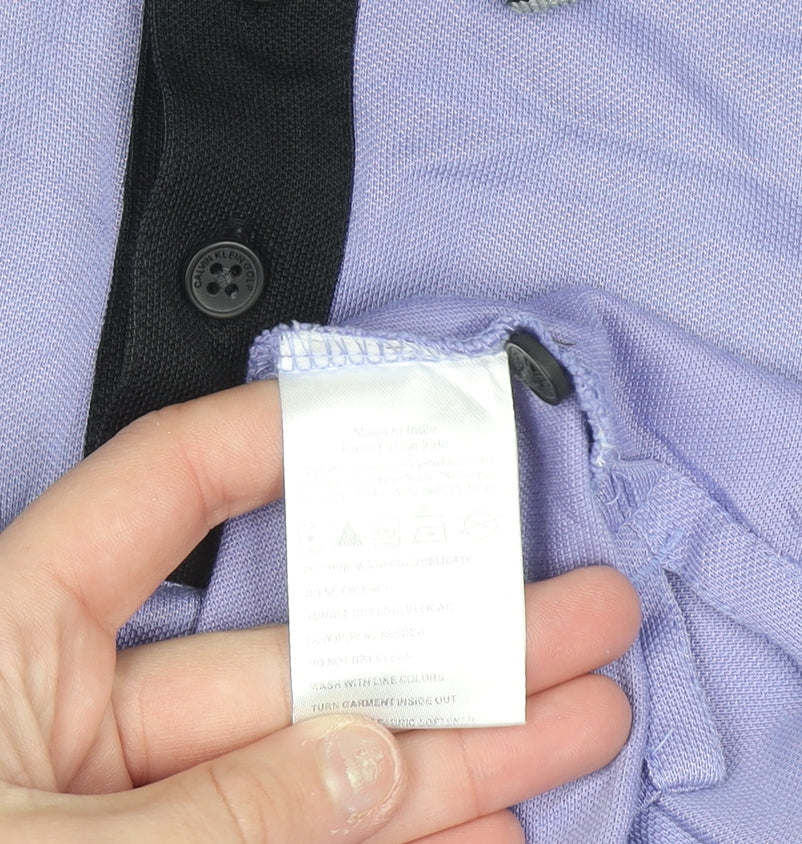 Calvin Klein Golf Men's Purple Black Polo Shirt Size M