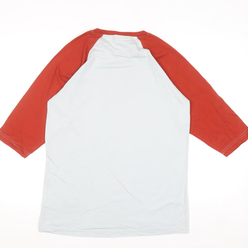 FrancisM Men’s Multicoloured 3/4 Sleeve Graphic Cotton Top L