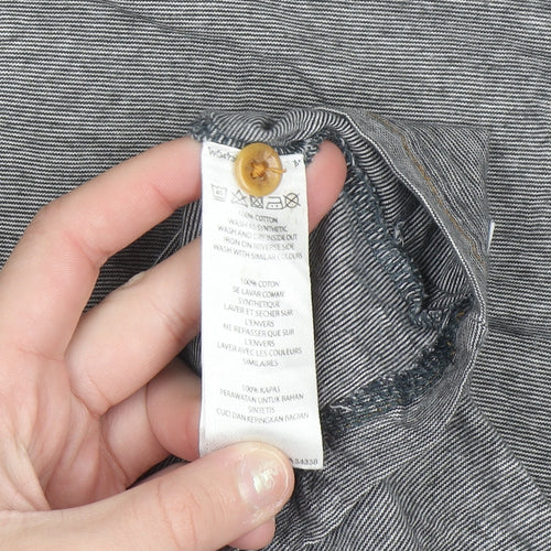 FCUK Men’s Grey Cotton Polo Shirt XL Short Sleeve Casual