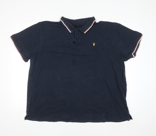 Very Man Navy Blue 3XL Men's Cotton Short Sleeve Polo Shirt