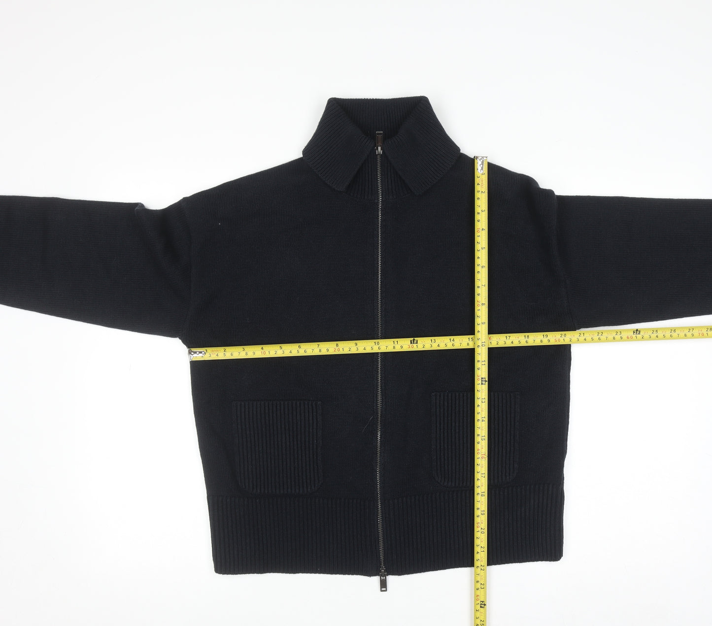 Marks and Spencer Men’s Black Full Zip Knit Jumper Size M