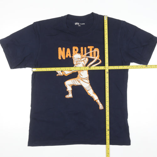 Uniqlo Men’s Navy Naruto Graphic Short Sleeve Cotton T-Shirt Size M
