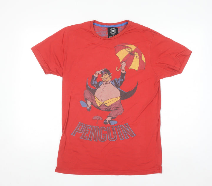 DC Comics Originals Men’s Red The Penguin Graphic T-Shirt Medium