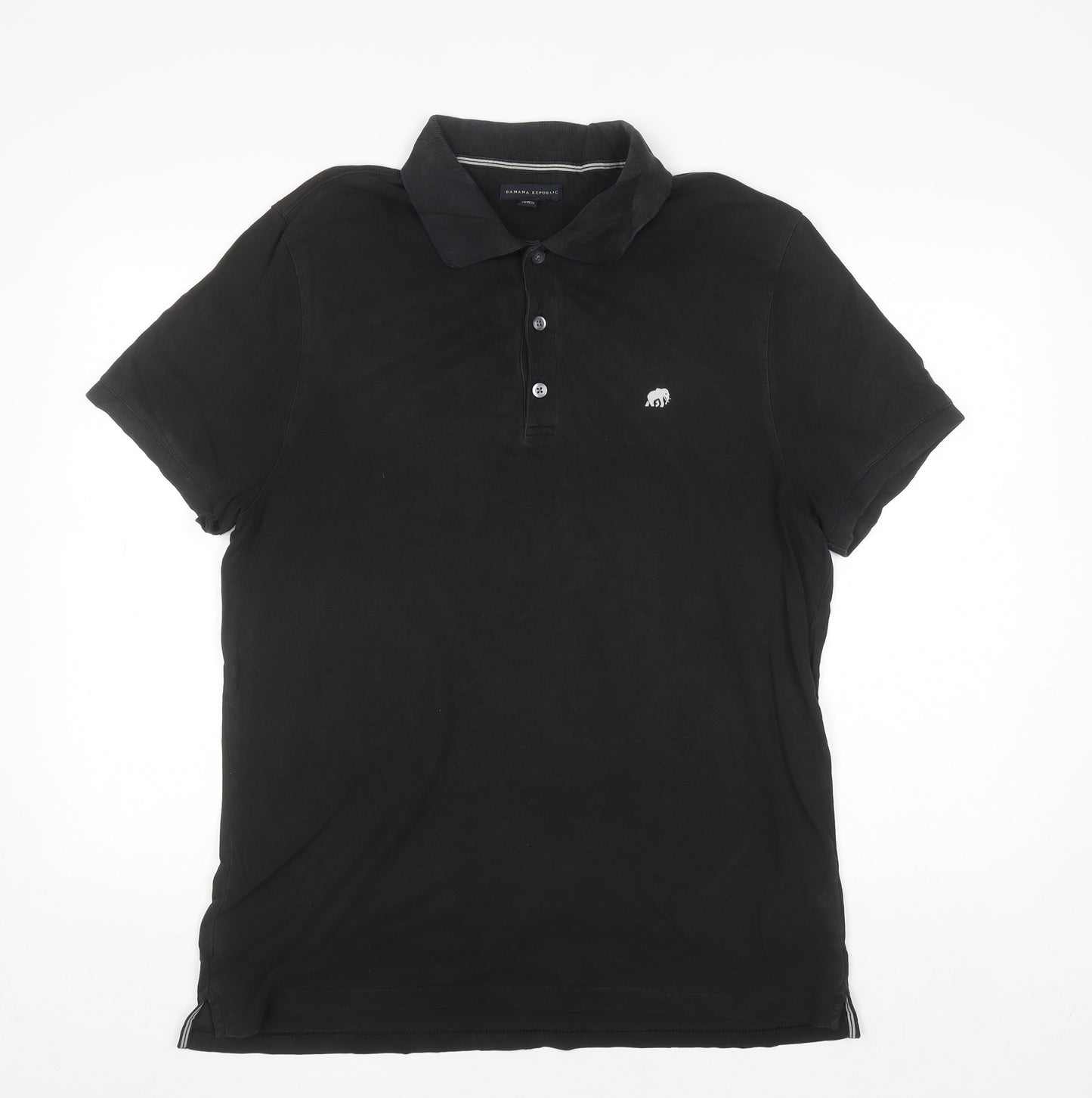Banana Republic Men's Black Cotton Polo Shirt Size L