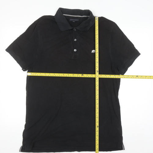 Banana Republic Men's Black Cotton Polo Shirt Size L