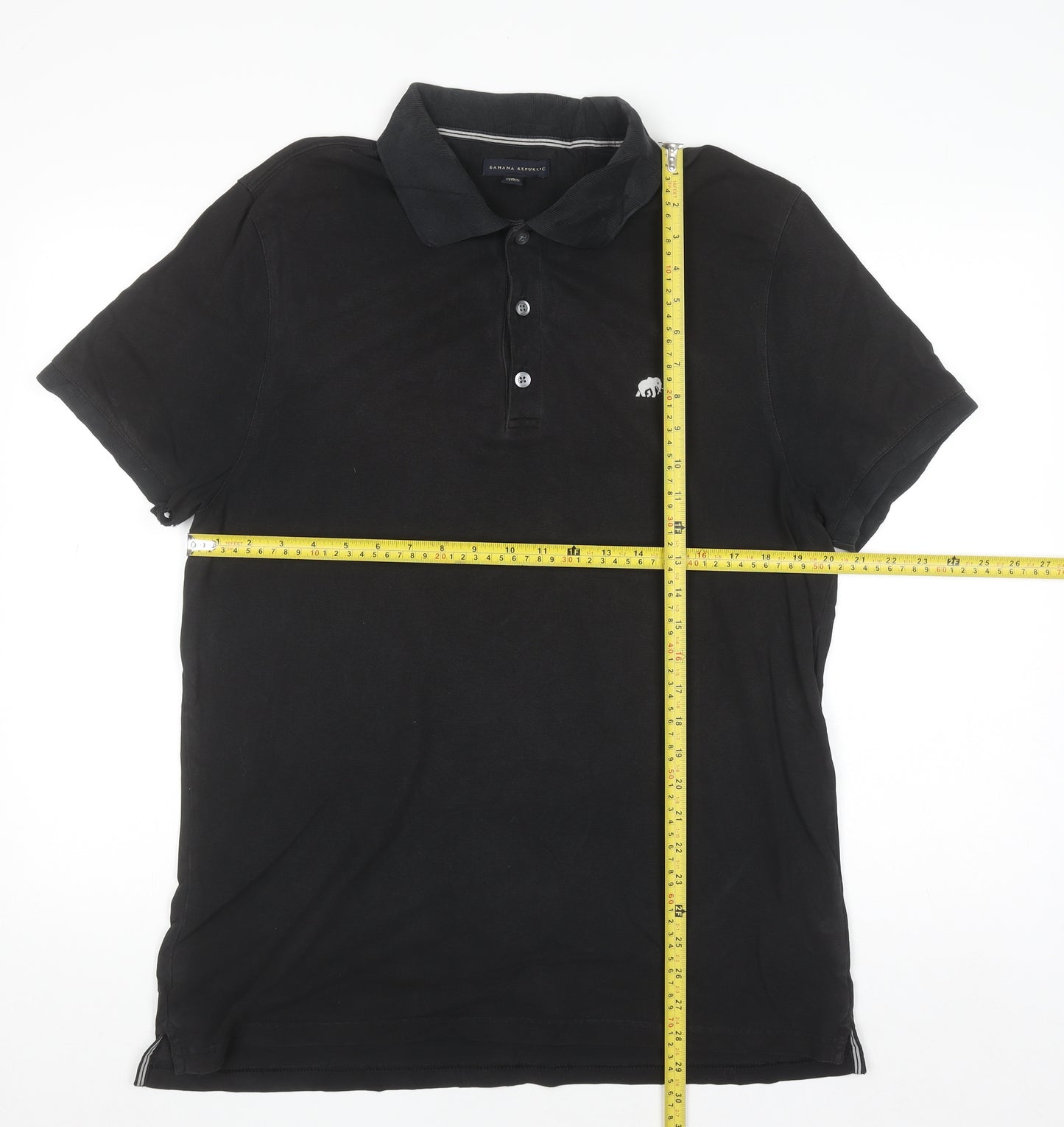 Banana Republic Men's Black Cotton Polo Shirt Size L