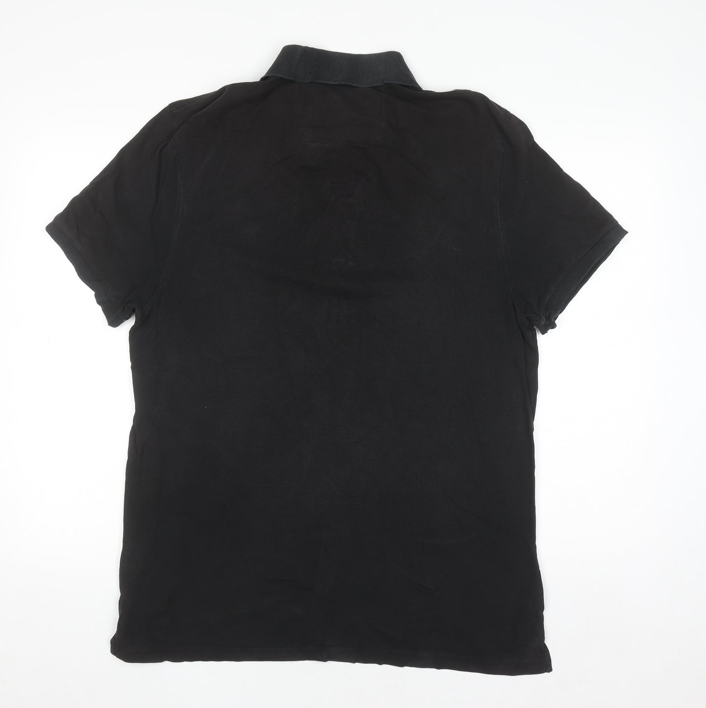 Banana Republic Men's Black Cotton Polo Shirt Size L
