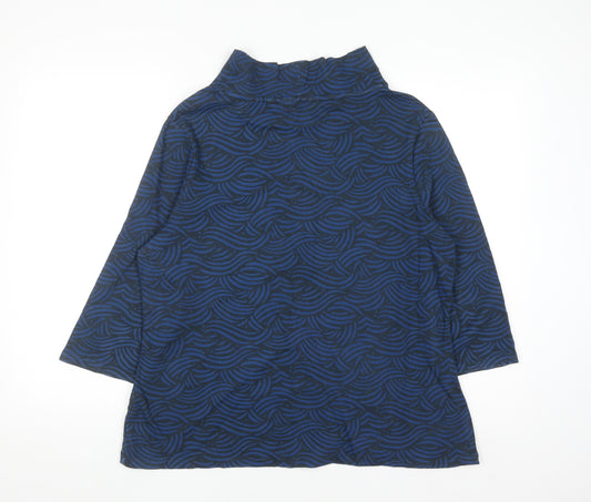 Seasalt Cornwall Women’s Blue Roll Neck Jersey Tunic Top Size 16